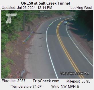 Traffic Cam ORE58 at Salt Creek Tunnel